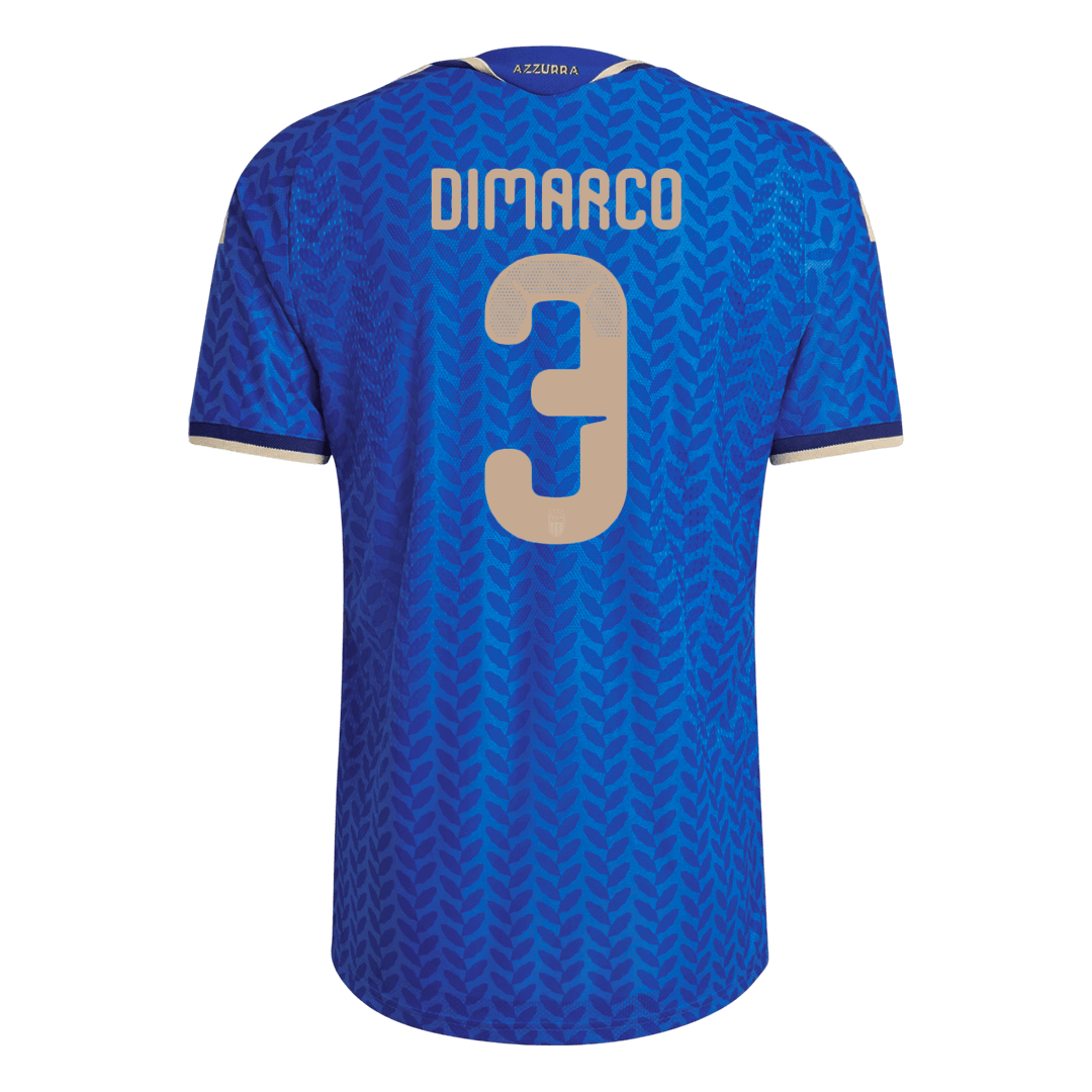 DIMARCO #3 Italie Domicile Maillot 2026 Bleu Joueur
