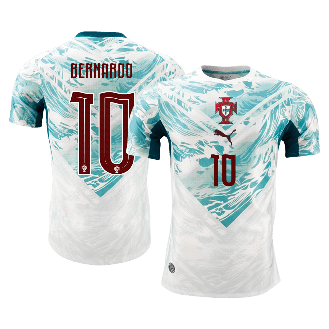BERNARDO #10 Portugal Extérieur Maillot 2026 White&Green Joueur