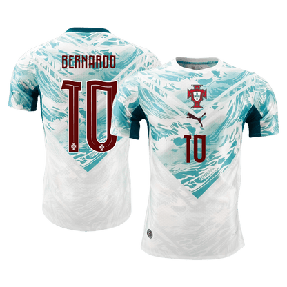 BERNARDO #10 Portugal Extérieur Maillot 2026 White&Green Joueur
