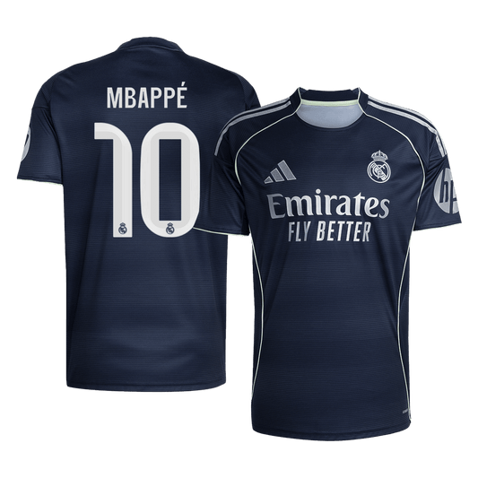 MBAPPÉ #10 Real Madrid Extérieur Maillot 2025/26 Bleu marine - Super