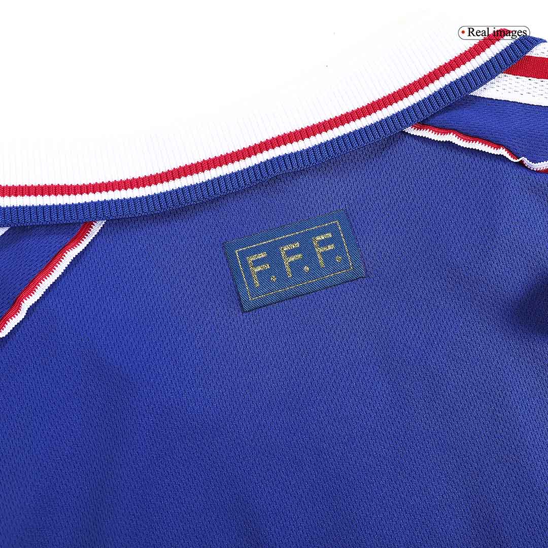 Retro ZIDANE #10 France Domicile Maillot 1998 Bleu