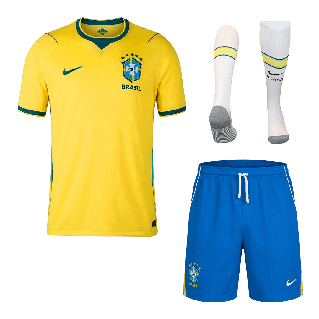 Brésil Domicile Maillot Kit 2026 Jaune