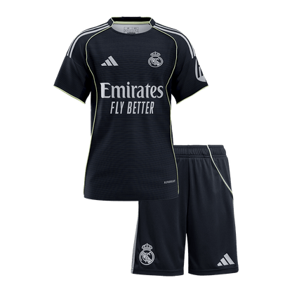 Kids Real Madrid Extérieur Maillot Kit 2025/26 Bleu marine - Super