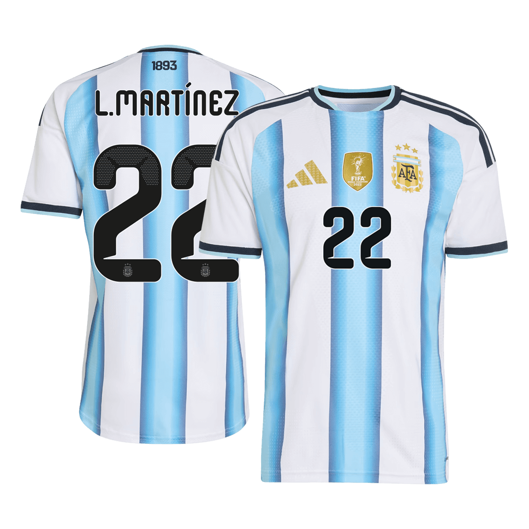 L.MARTÍNEZ #22 Argentine Domicile Maillot 2026 Blue&White Joueur
