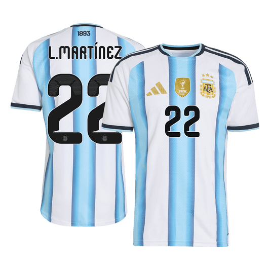 L.MARTÍNEZ #22 Argentine Domicile Maillot 2026 Blue&White Joueur