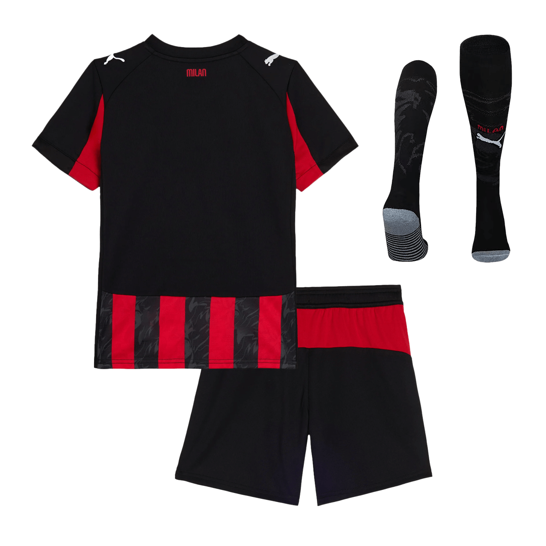 AC Milan Domicile Maillot Kit 2025/26 Enfant Rouge&Noir
