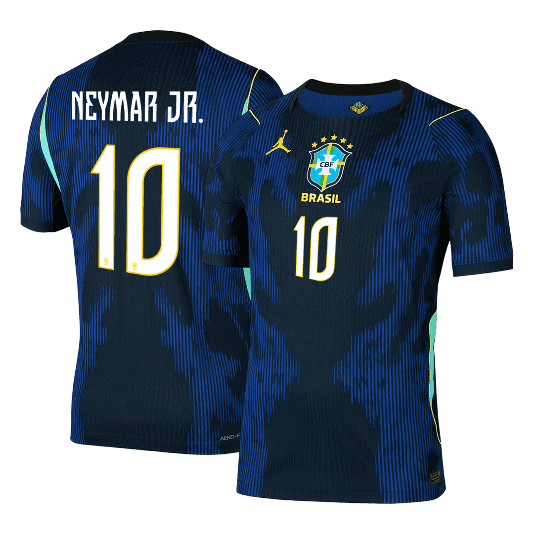 NEYMAR JR. #10 Brésil Extérieur Maillot 2026 Bleu marine Joueur