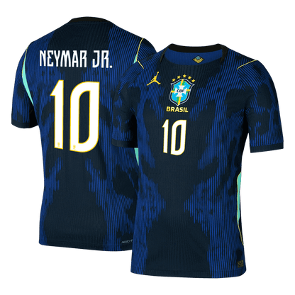 NEYMAR JR. #10 Brésil Extérieur Maillot 2026 Bleu marine Joueur