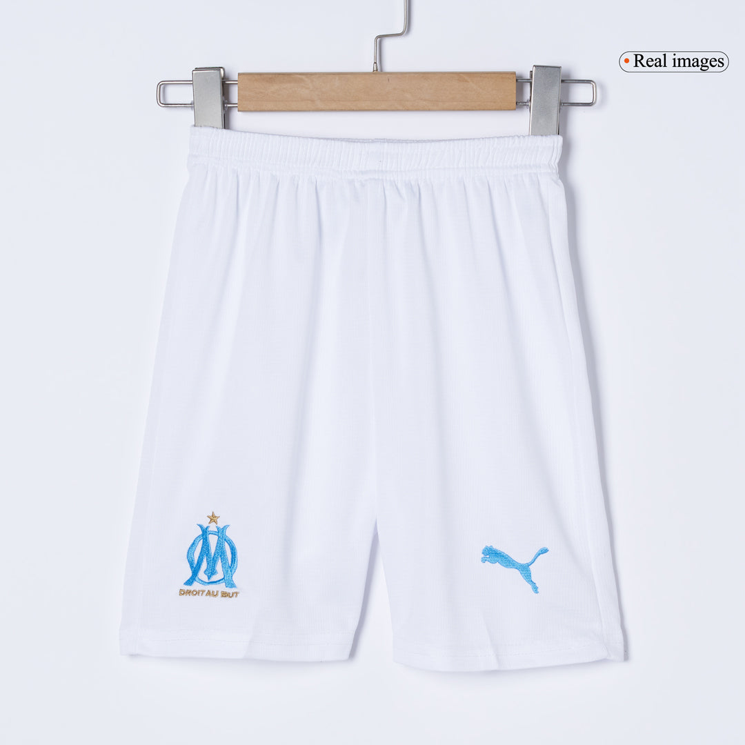 Olympique de Marseille Domicile Maillot Kit 2025/26 Enfant Blanc