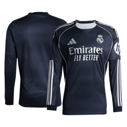 Real Madrid Extérieur Maillot Manches Longues 2025/26 Bleu marine