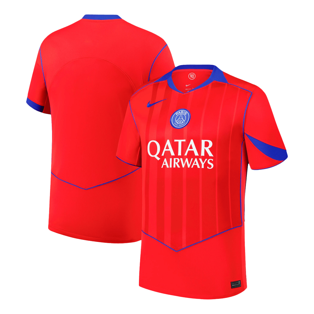 Les Parisiens Third Maillot 2025/26 Rouge Grande Taille