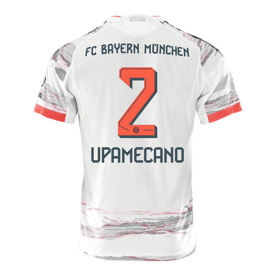 UPAMECANO #2 Bayern Munich Extérieur Maillot 2025/26 Blanc Joueur