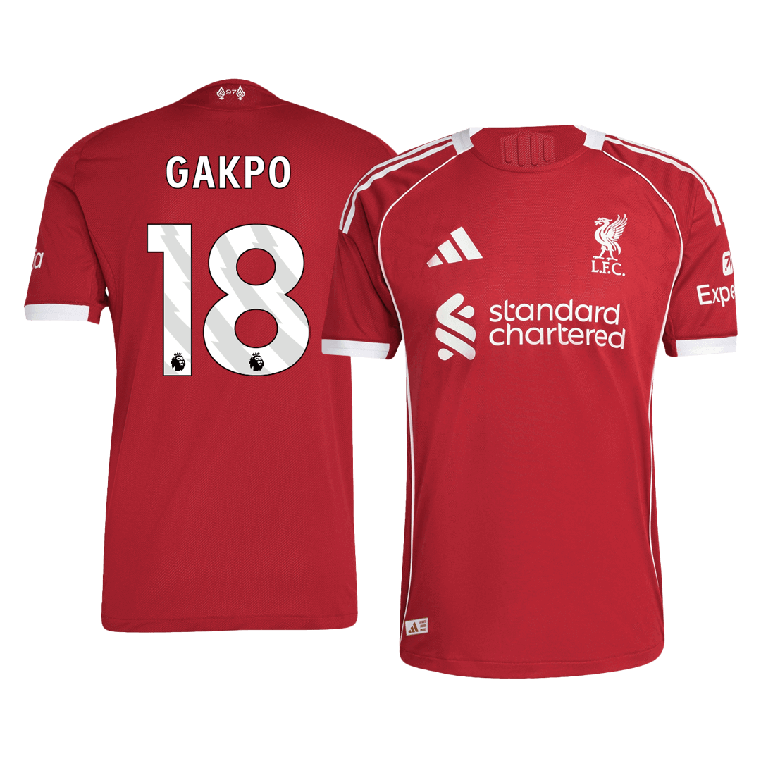 GAKPO #18 Liverpool Domicile Maillot 2025/26 Rouge Joueur