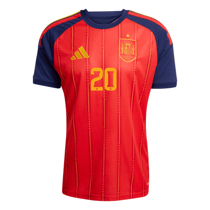 PEDRI #20 Espagne Domicile Maillot 2026 Rouge - Super