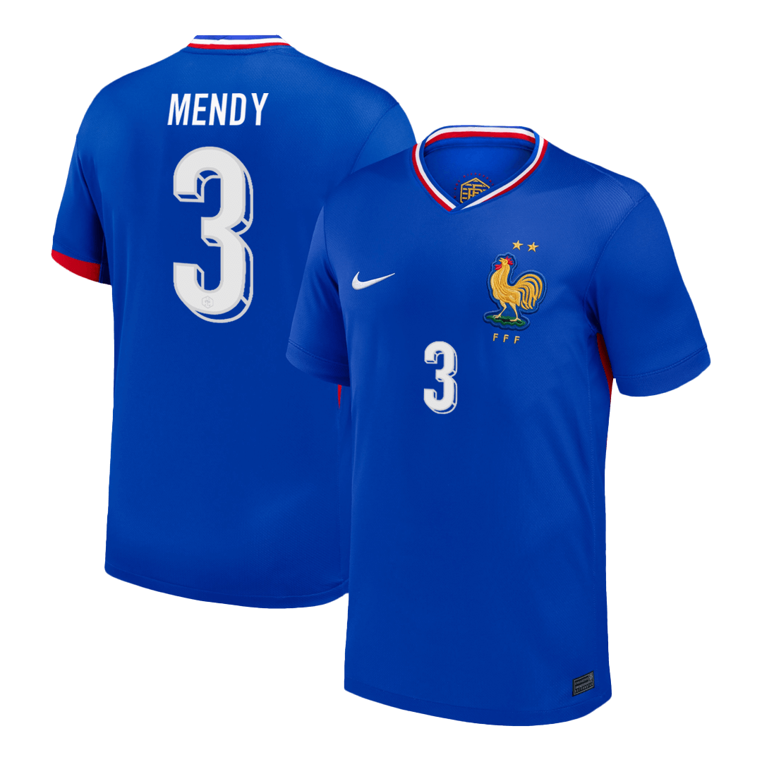 MENDY #3 France Domicile Maillot 2024 Bleu