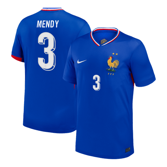 MENDY #3 France Domicile Maillot 2024 Bleu