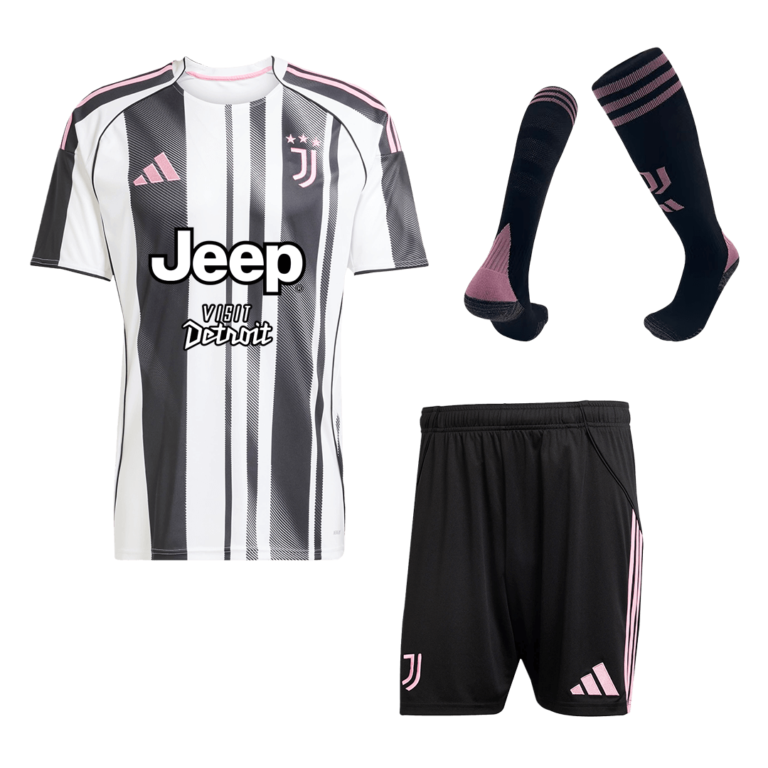 Juventus Domicile Maillot Kit 2025/26 Noir&Blanc