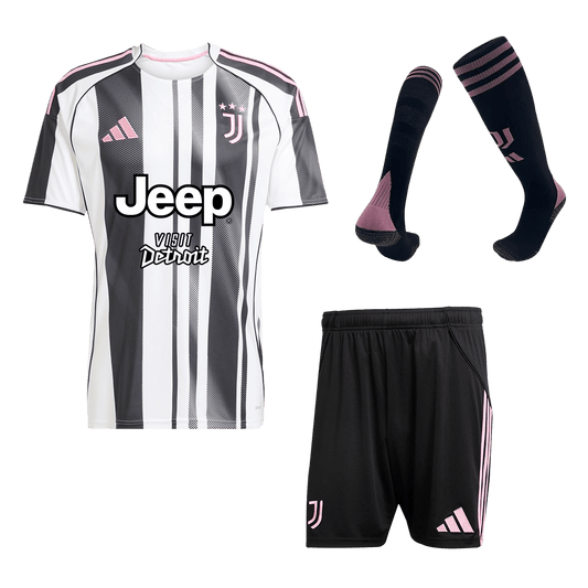 Juventus Domicile Maillot Kit 2025/26 Noir&Blanc