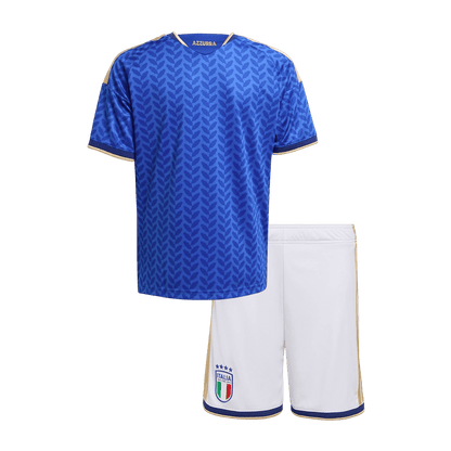 Italie Domicile Maillot Kit 2026 Enfant Bleu