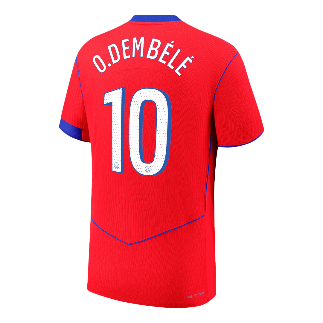 O.DEMBÉLÉ #10 Les Parisiens Third Maillot 2025/26 Rouge Joueur