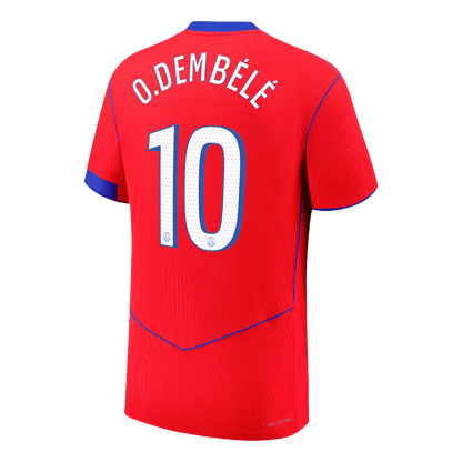 O.DEMBÉLÉ #10 Les Parisiens Third Maillot 2025/26 Rouge Joueur