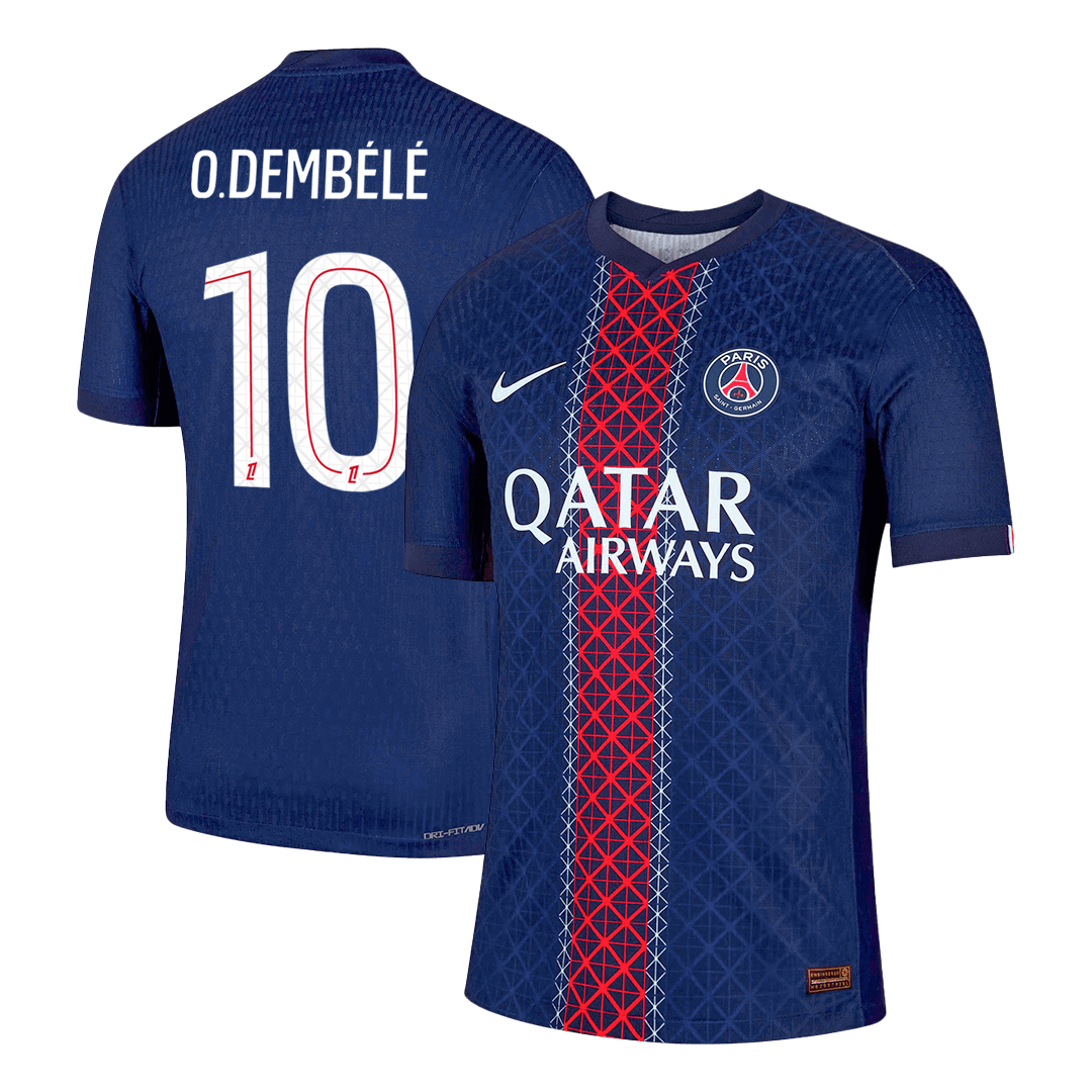 O.DEMBÉLÉ #10 Les Parisiens Domicile Maillot 2025/26 Bleu marine Joueur