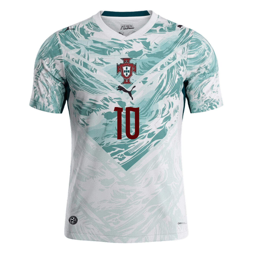 BERNARDO #10 Portugal Extérieur Maillot 2026 White&Green