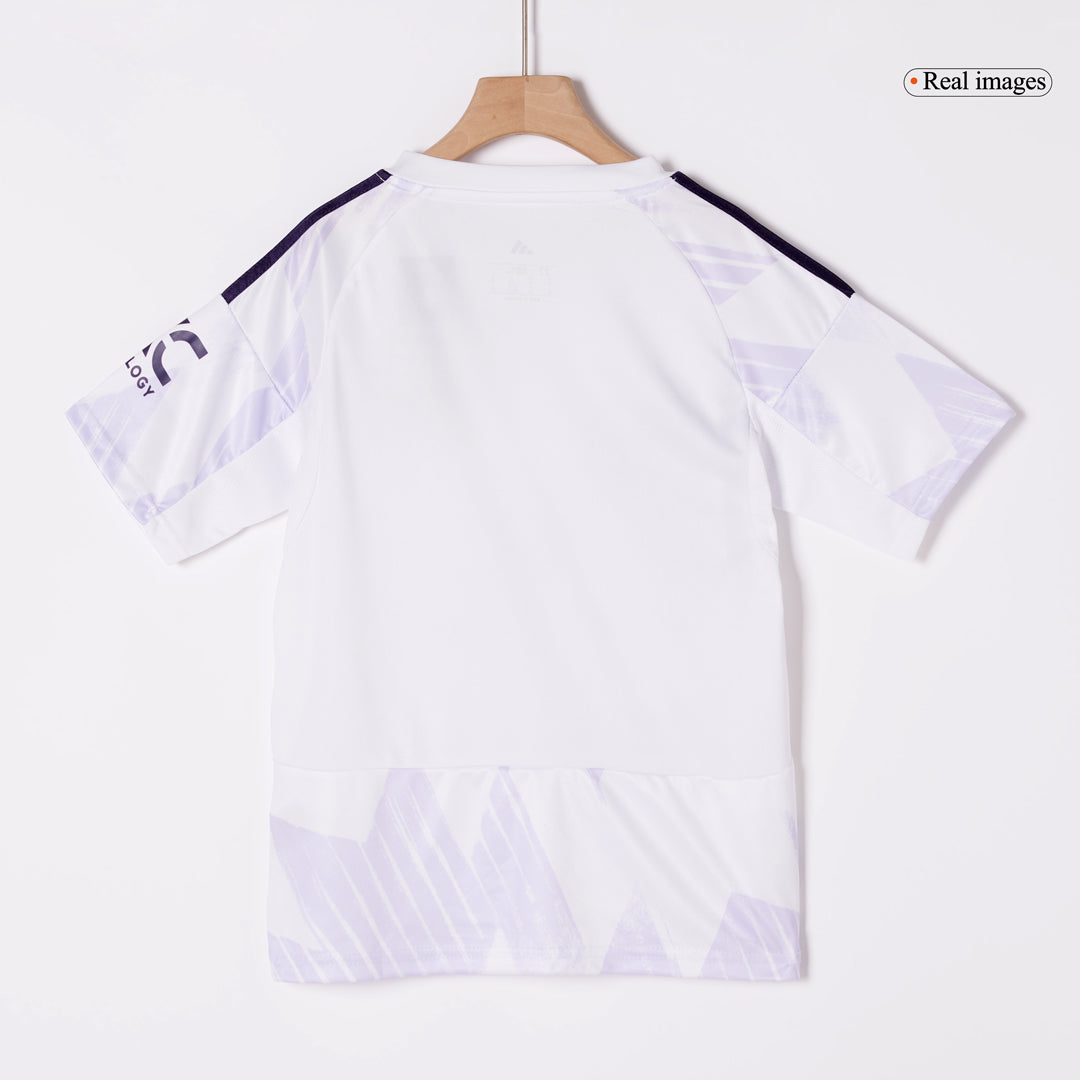Manchester United Extérieur Maillot Kit 2025/26 Enfant Blanc