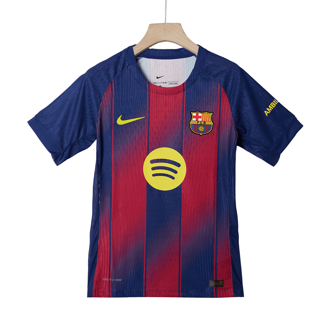 Barcelone Domicile Maillot 2025/26 Rouge&Bleu Joueur