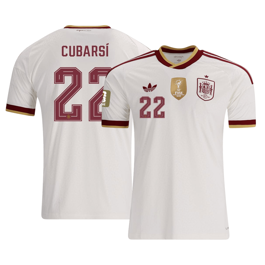 CUBARSÍ #22 Espagne Extérieur Maillot 2026 Blanc