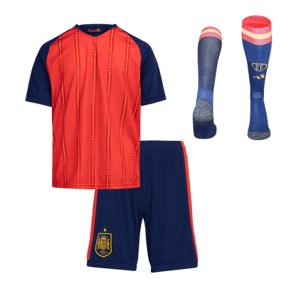 Espagne Domicile Maillot Kit 2026 Enfant Rouge