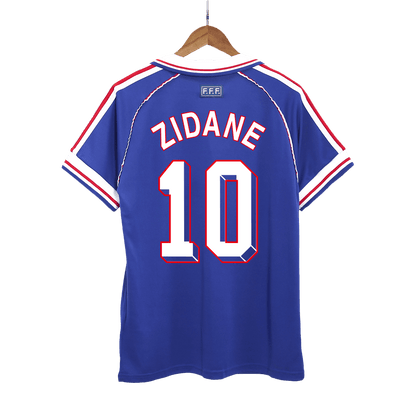 Retro ZIDANE #10 France Domicile Maillot 1998 Bleu