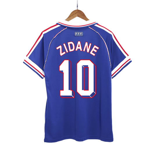 Retro ZIDANE #10 France Domicile Maillot 1998 Bleu