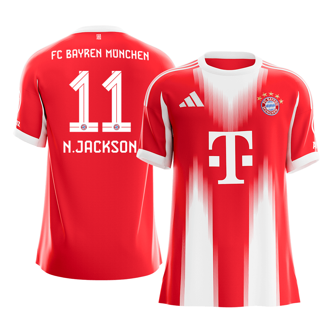 N.JACKSON #11 Bayern Munich Domicile Maillot 2025/26 Rouge - Super