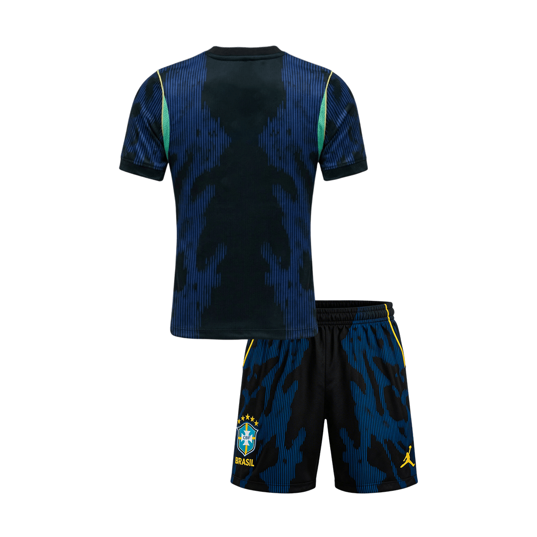 Brésil Extérieur Maillot Kit 2026 Enfant Bleu marine