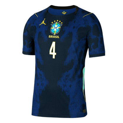 MARQUINHOS #4 Brésil Extérieur Maillot 2026 Bleu marine Joueur