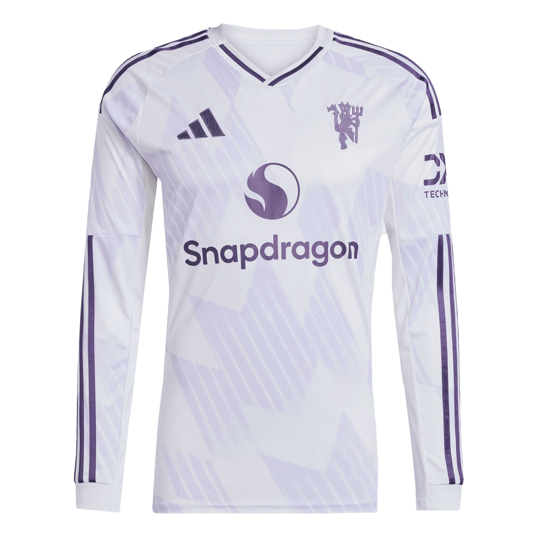 Manchester United Extérieur Maillot Manches Longues 2025/26 Blanc