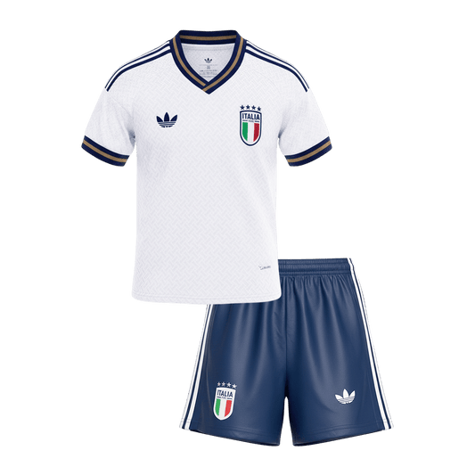 Italie Extérieur Maillot Kit 2026 Enfant Blanc