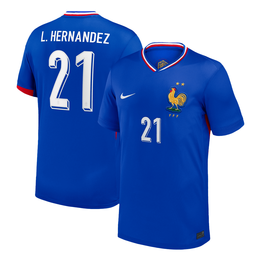 L.Hernandez #21 France Domicile Maillot 2024 Bleu