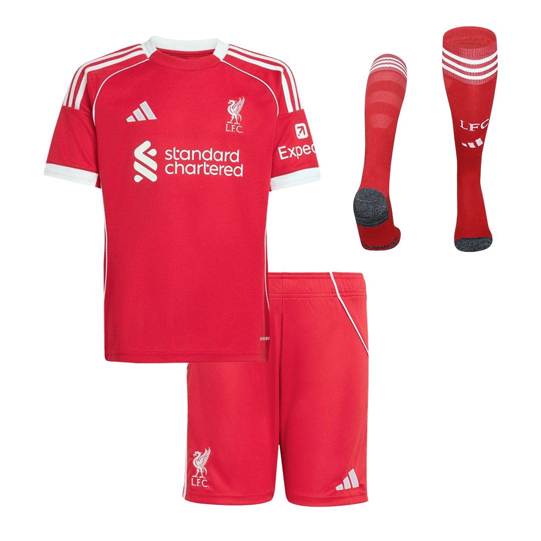 Liverpool Domicile Maillot Kit 2025/26 Enfant Rouge