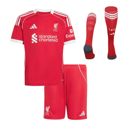 Liverpool Domicile Maillot Kit 2025/26 Enfant Rouge