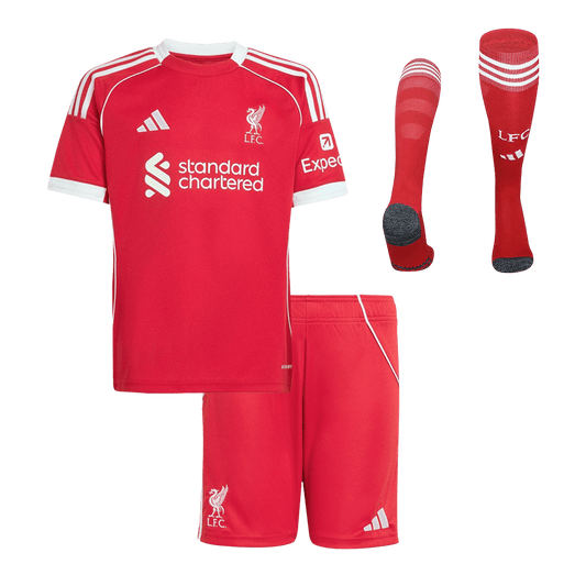 Liverpool Domicile Maillot Kit 2025/26 Enfant Rouge