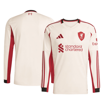 Liverpool Extérieur Maillot Manches Longues 2025/26 Blanc