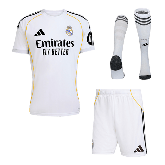 Men Real Madrid Domicile Maillot Kit 2025/26 Blanc - Super