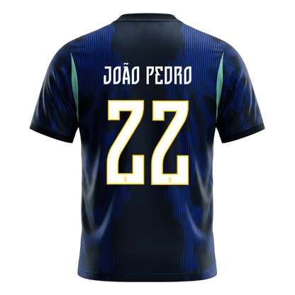 JOÃO PEDRO #22 Brésil Extérieur Maillot 2026 Bleu marine
