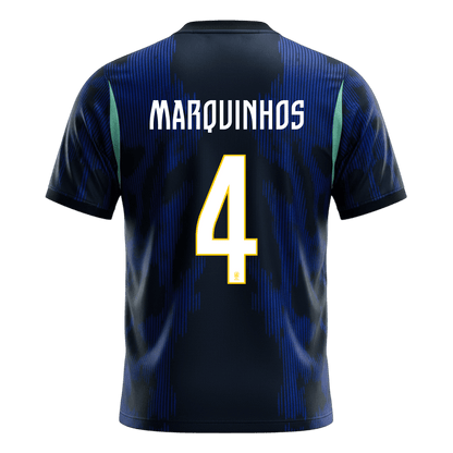 MARQUINHOS #4 Brésil Extérieur Maillot 2026 Bleu marine