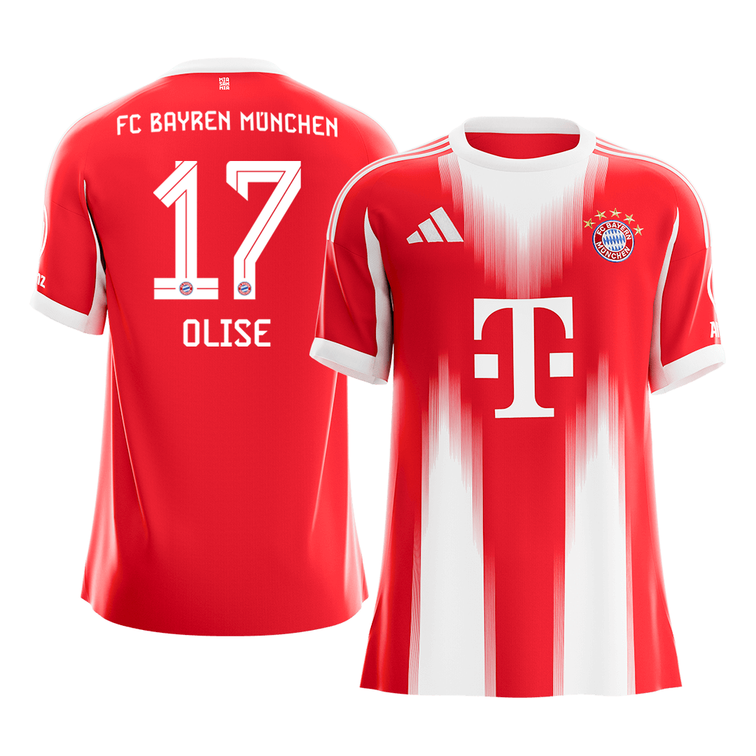 OLISE #17 Bayern Munich Domicile Maillot 2025/26 Rouge - Super