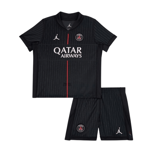 Les Parisiens Fourth Away Maillot Kit 2025/26 Enfant Noir