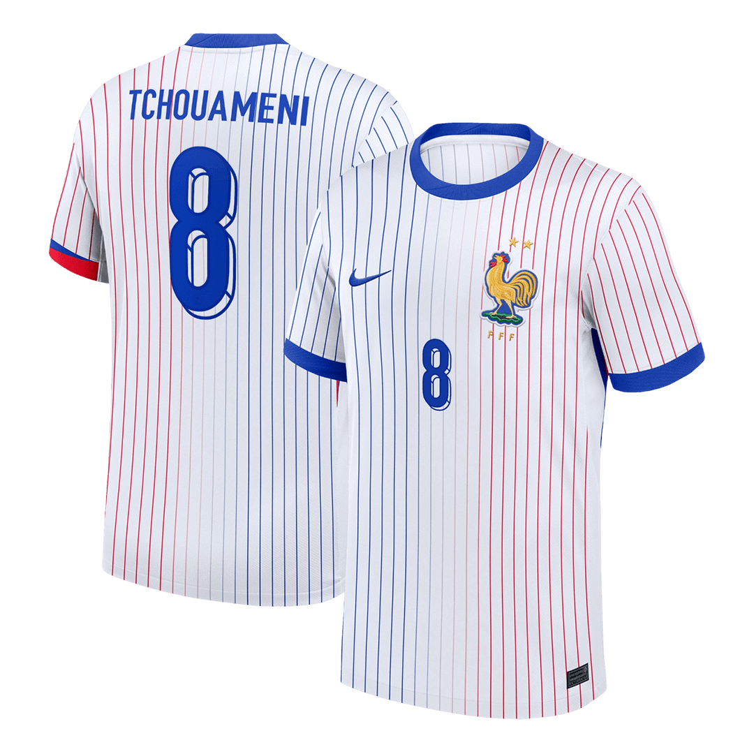 TCHOUAMENI #8 France Extérieur Maillot 2024 Blanc