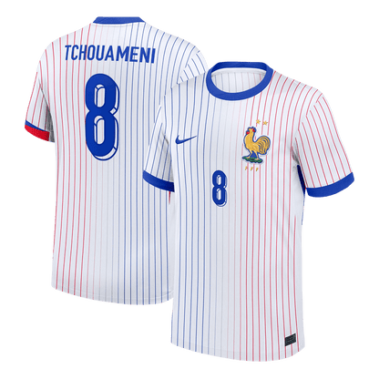 TCHOUAMENI #8 France Extérieur Maillot 2024 Blanc